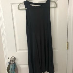 dark gray flowy dress